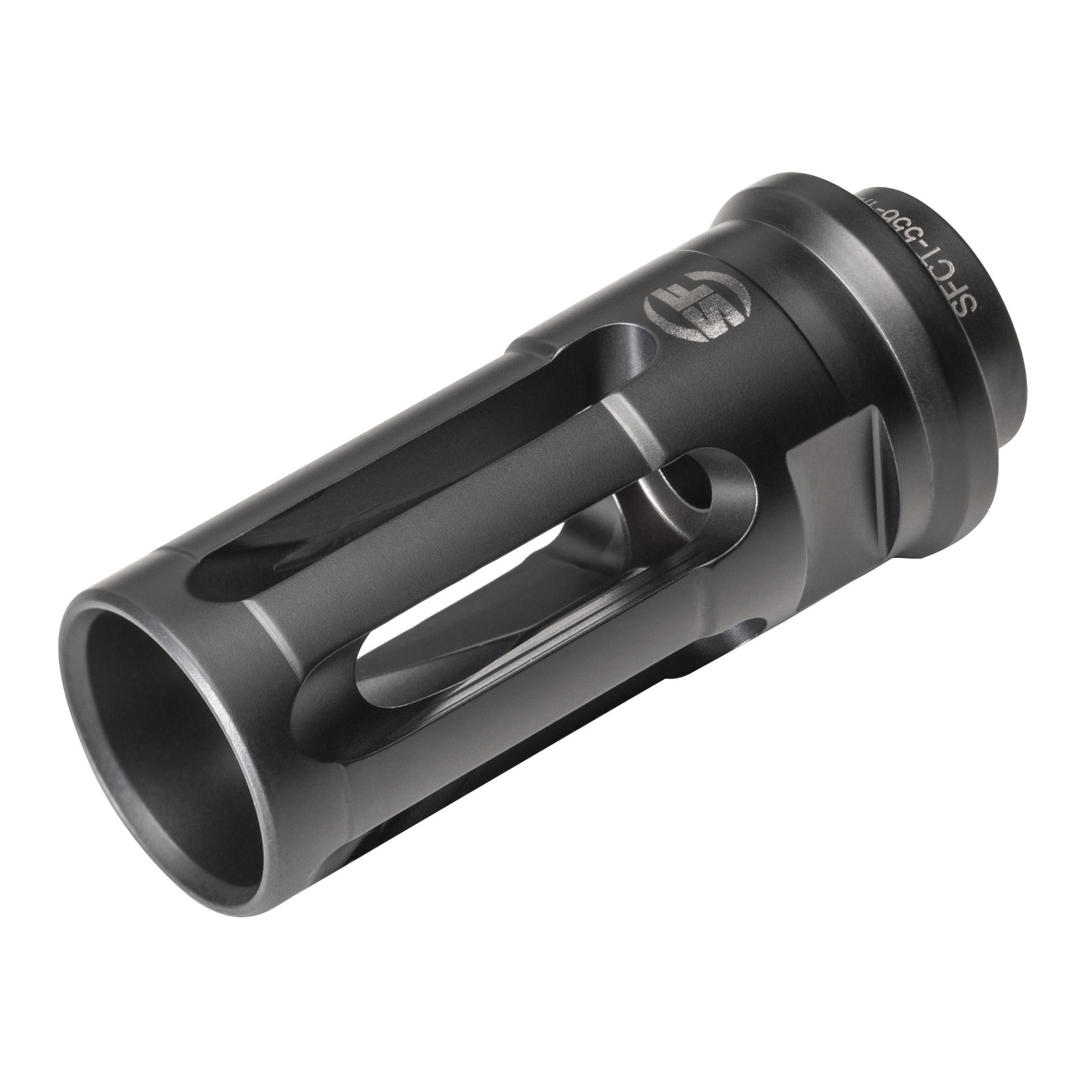 SureFire Closed-Tine Flash Hider 1/2"-28  Black DLC Stainless Steel for 5.56
