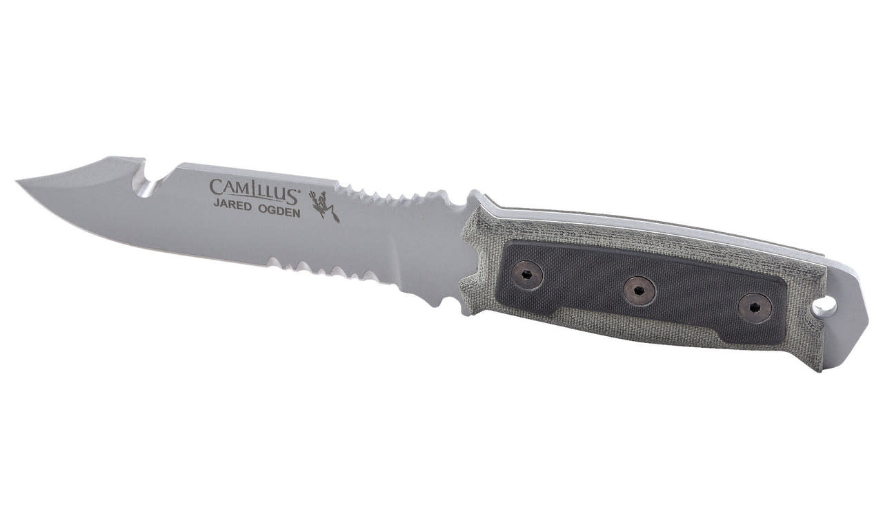 Camillus Skol 4.75" Serrated Guthook Fixed Blade Knife 19240