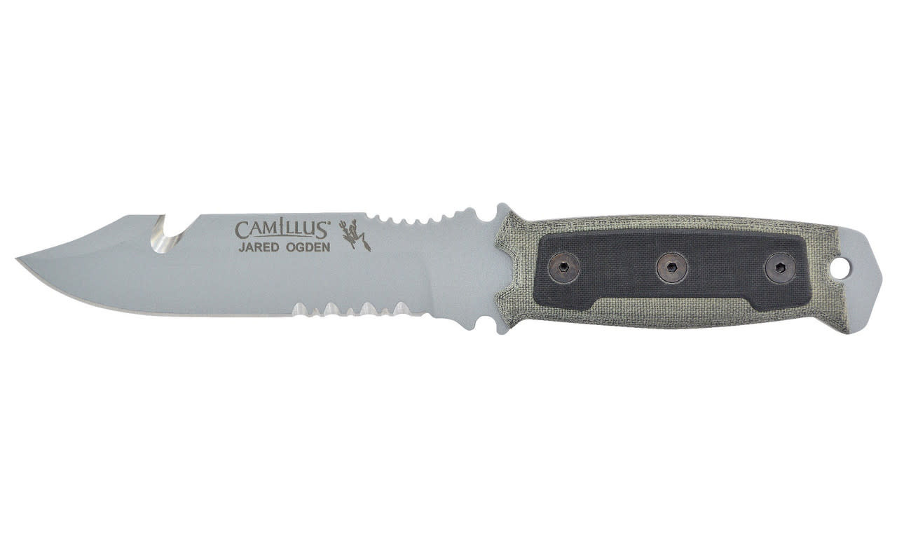 Camillus Skol 4.75" Serrated Guthook Fixed Blade Knife 19240