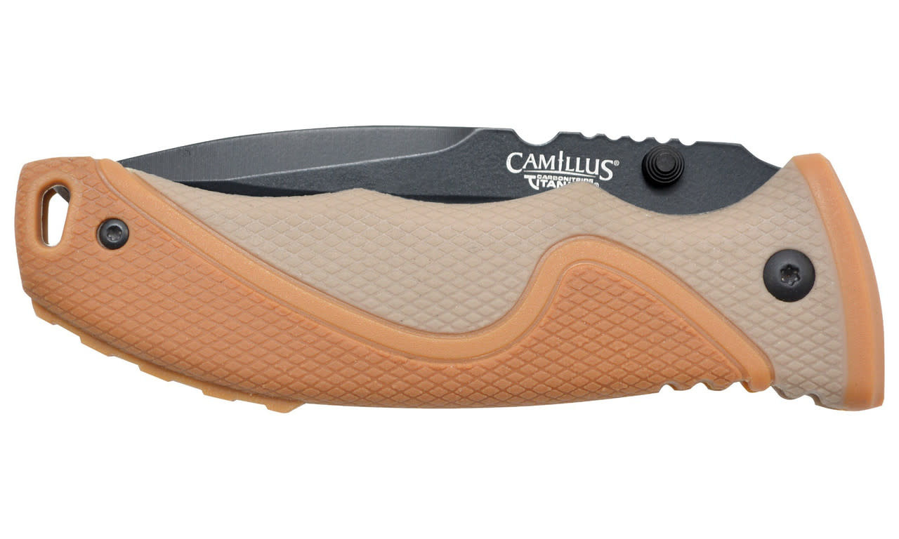 Camillus Inflame 3.25" Beige / Brown SS Folding Knife 19473