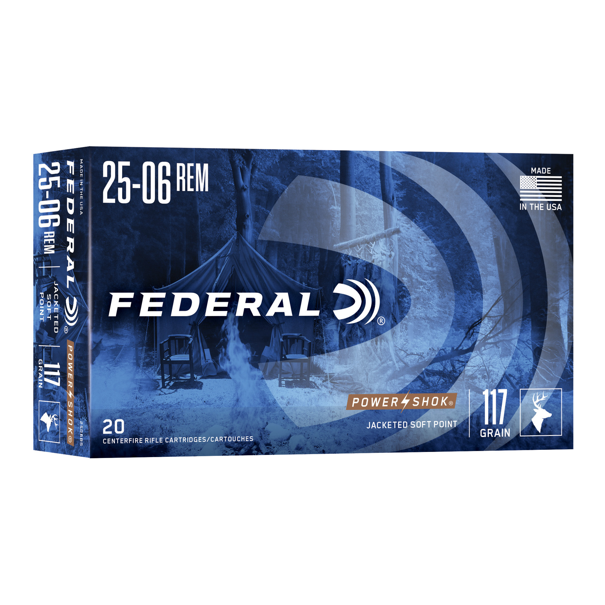 Federal, PowerShok, 25-06REM, 117 Grain, Sierra, 20 Round Box