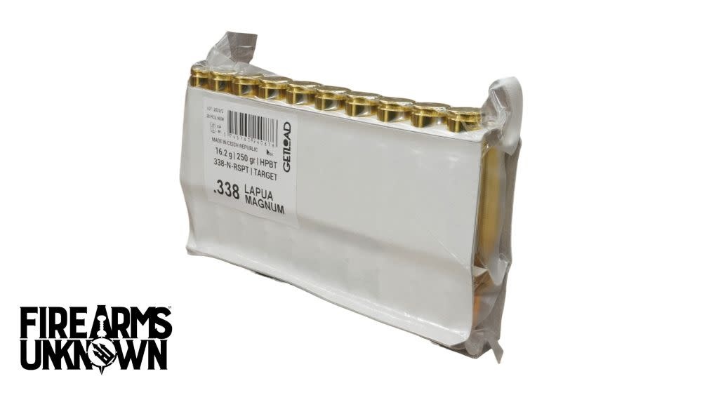 Getload 338 Lapua Magnum 250gr HPBT 20RD Box Ammo, Ammunition