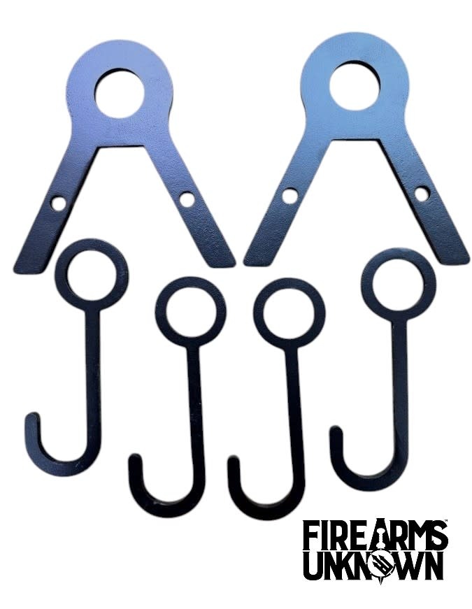 1" Steel Pipe (Electrical Conduit) Target Hanging Combo Kit Gong Target Hook - 4 Hooks