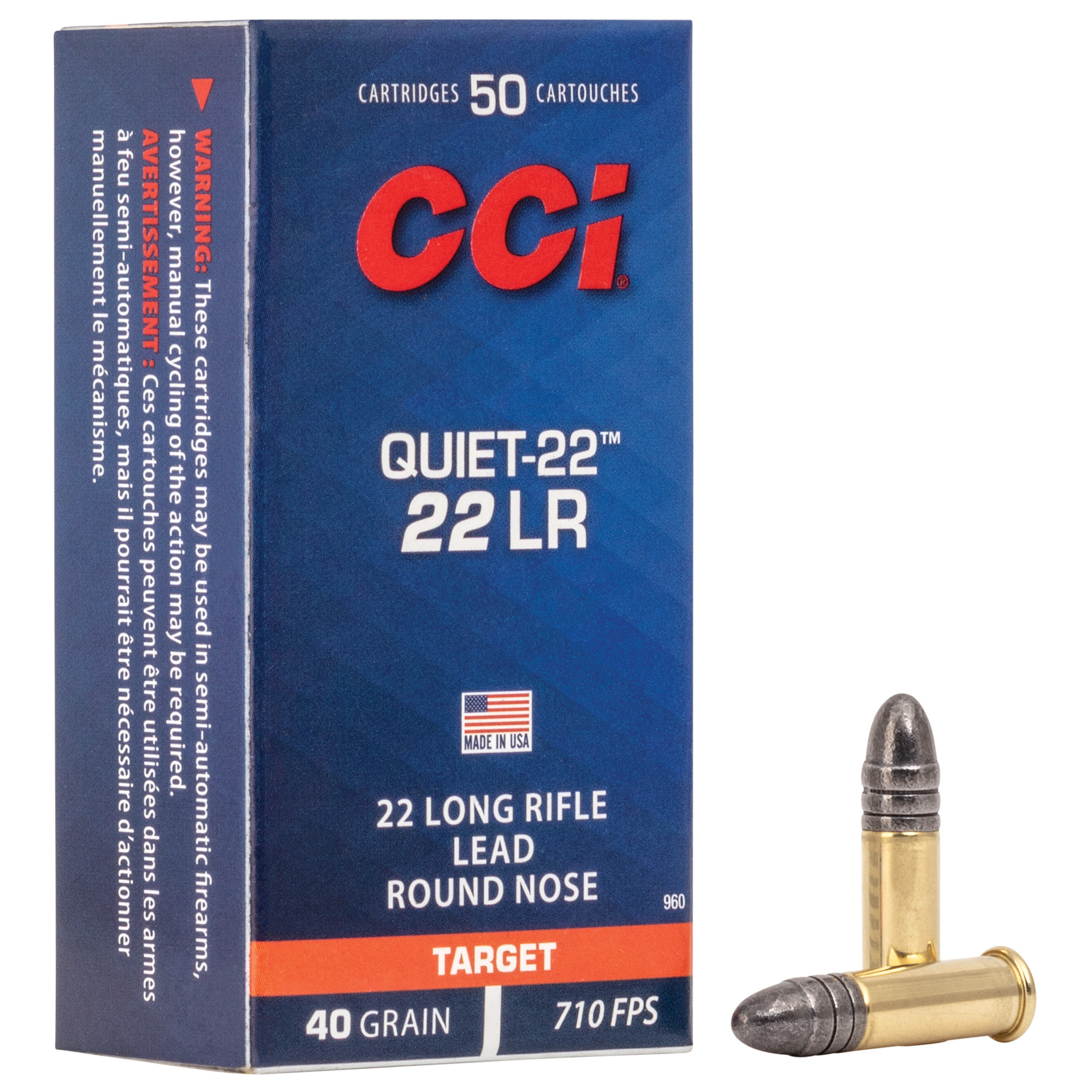 CCI Ammunition, Hunting, 22LR, 40 Grain, Game Point, 50 Round Box