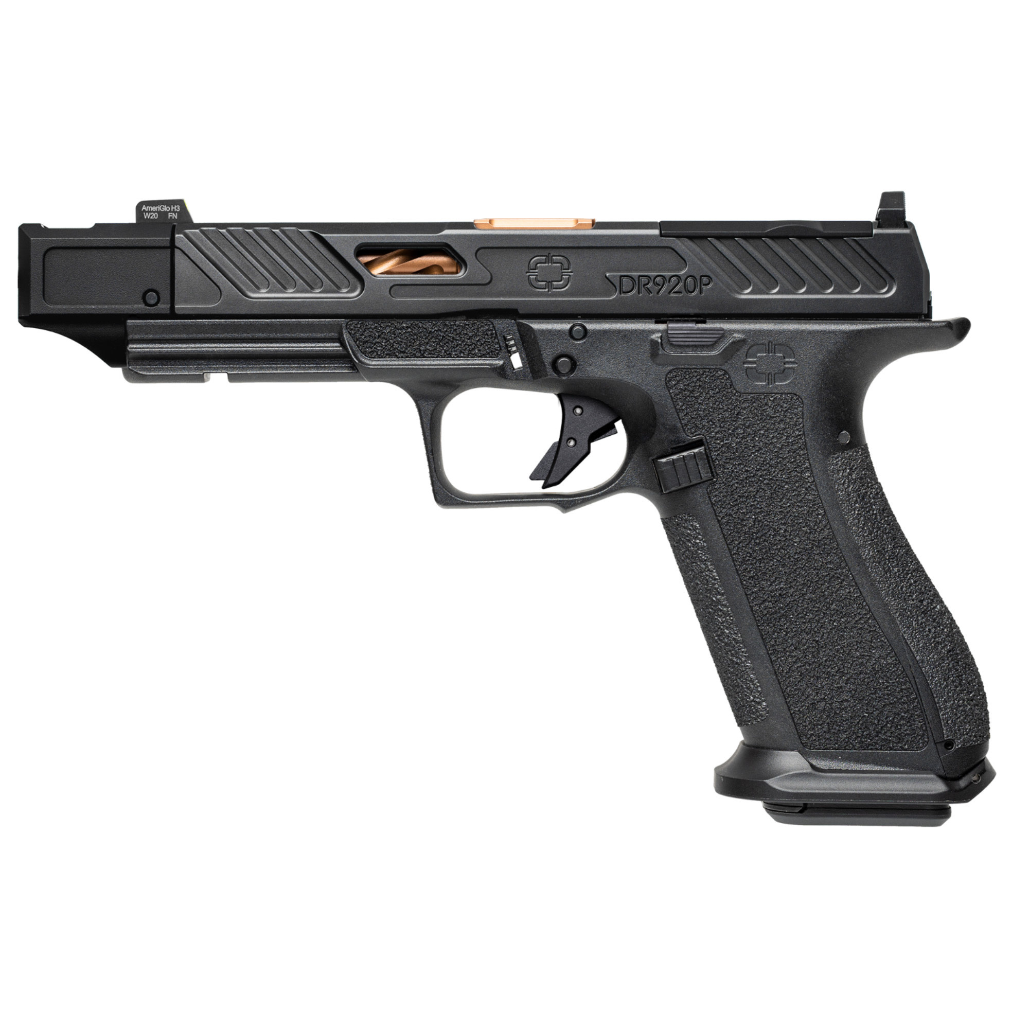 Shadow Systems, DR920 Elite 9mm 4.48" BLK/BRZ OR (2)10RD Pistol (CA COMP)