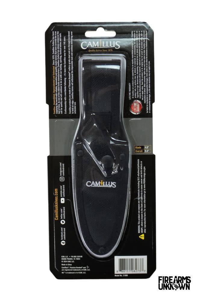 Camillus M3 4.8" Black SS Fixed Blade Dagger 21006