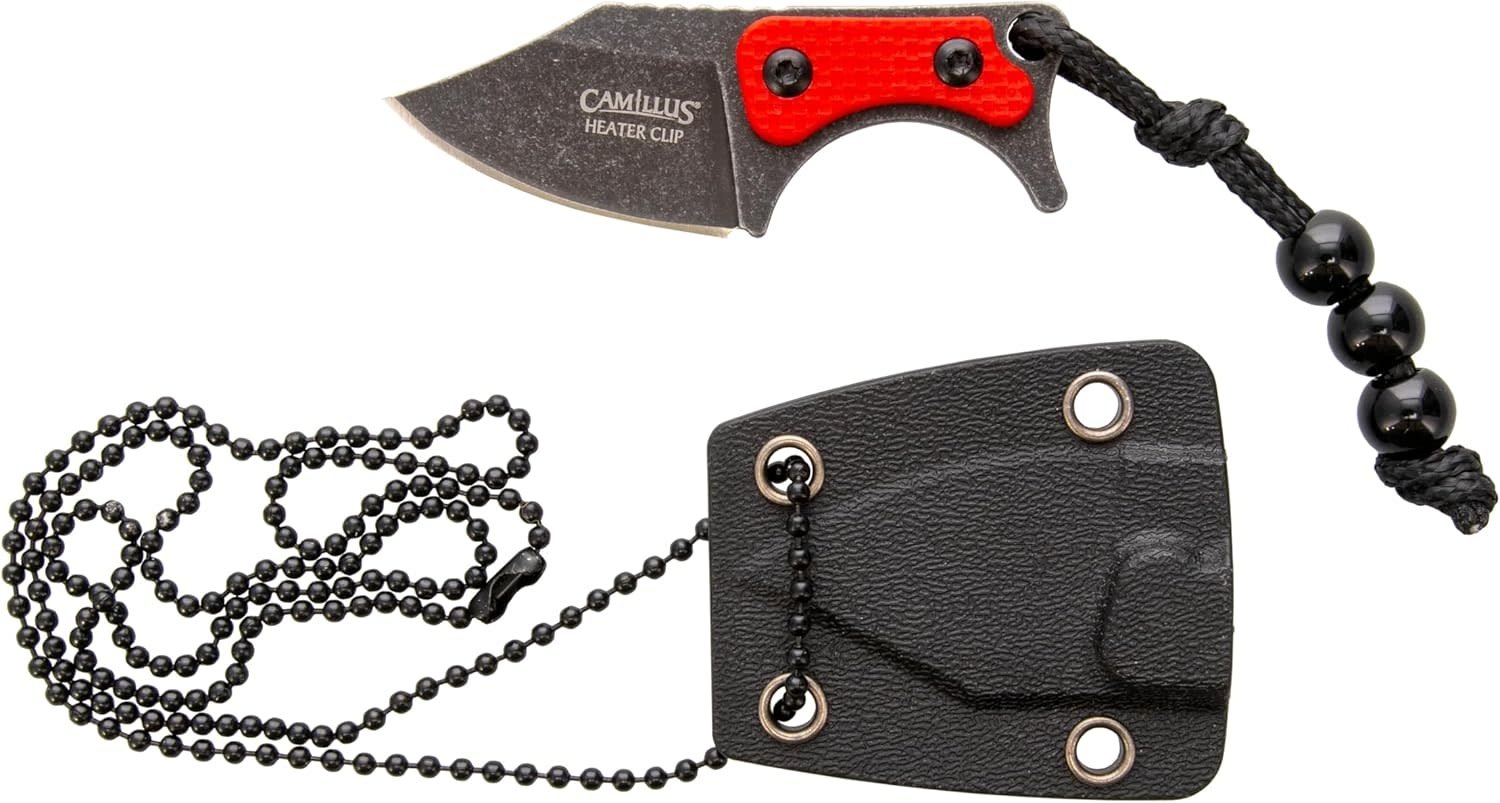 Camillus Heater Clip Mini  1.375" SS Knife with Sheath 21010