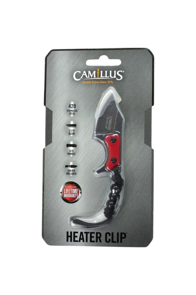 Camillus Heater Clip Mini  1.375" SS Knife with Sheath 21010
