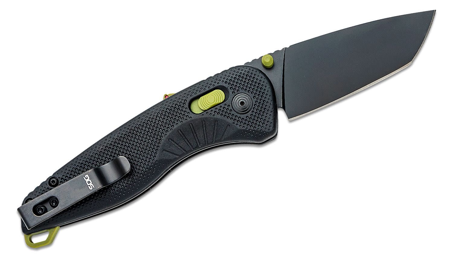 SOG Aegis AT 3.11" Tanto Black/Moss Green Assisted Folding Knife 11-41-09-41