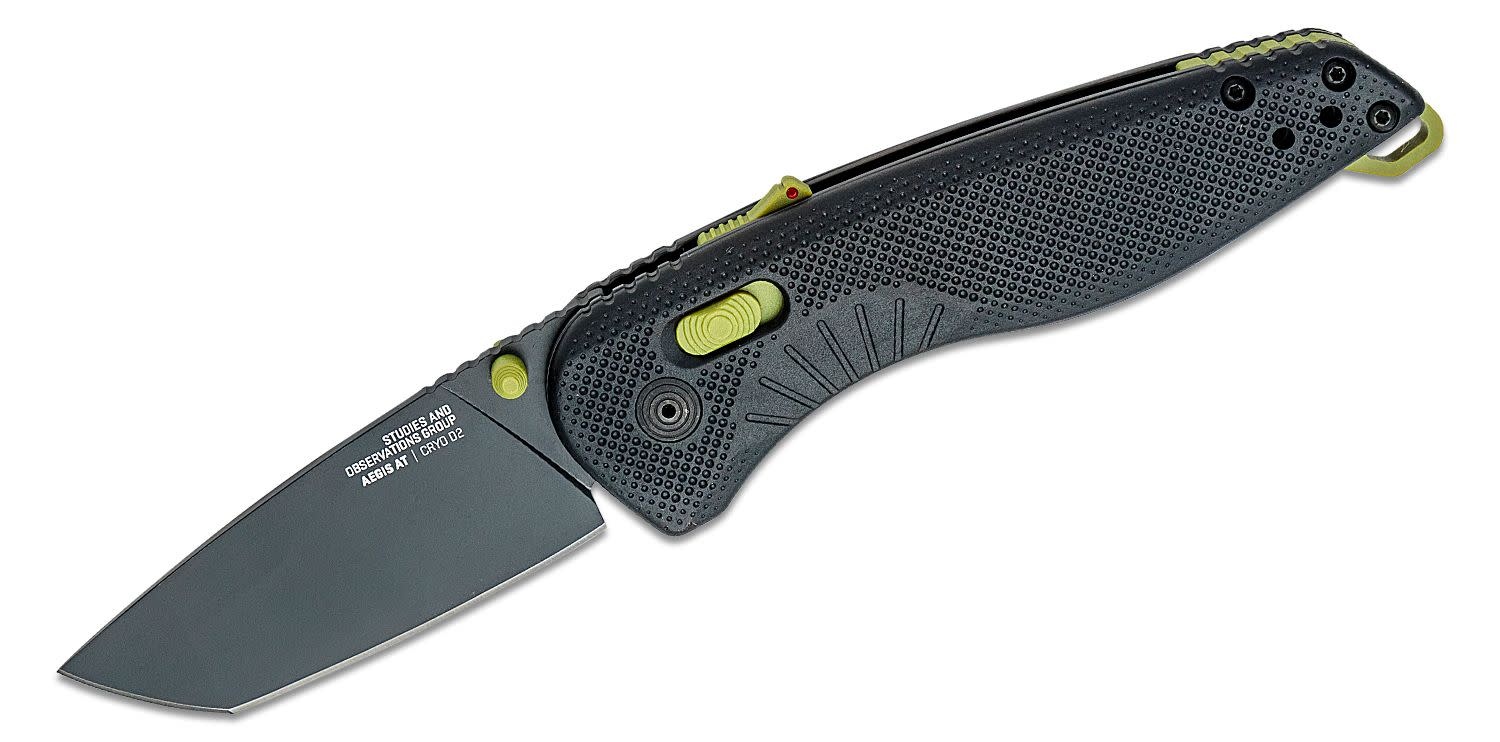 SOG Aegis AT 3.11" Tanto Black/Moss Green Assisted Folding Knife 11-41-09-41