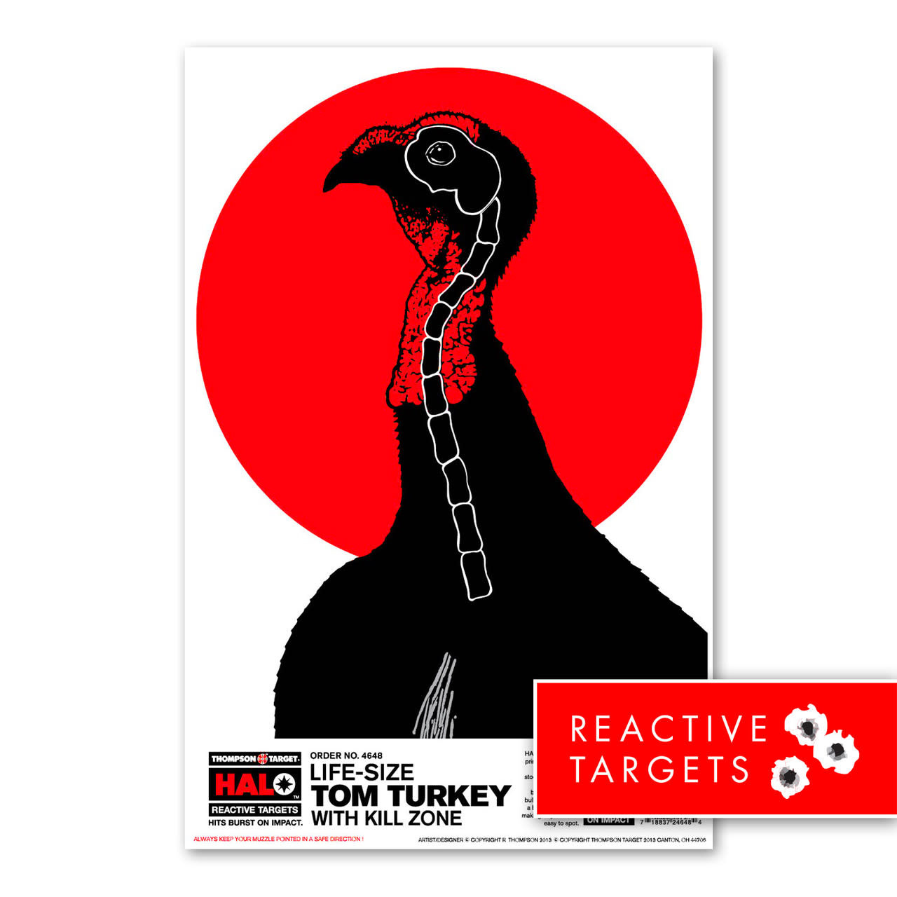 Thompson Target HALO Life-Size Turkey Reactive Splatter Targets 12.5"x19"5 PK #4648