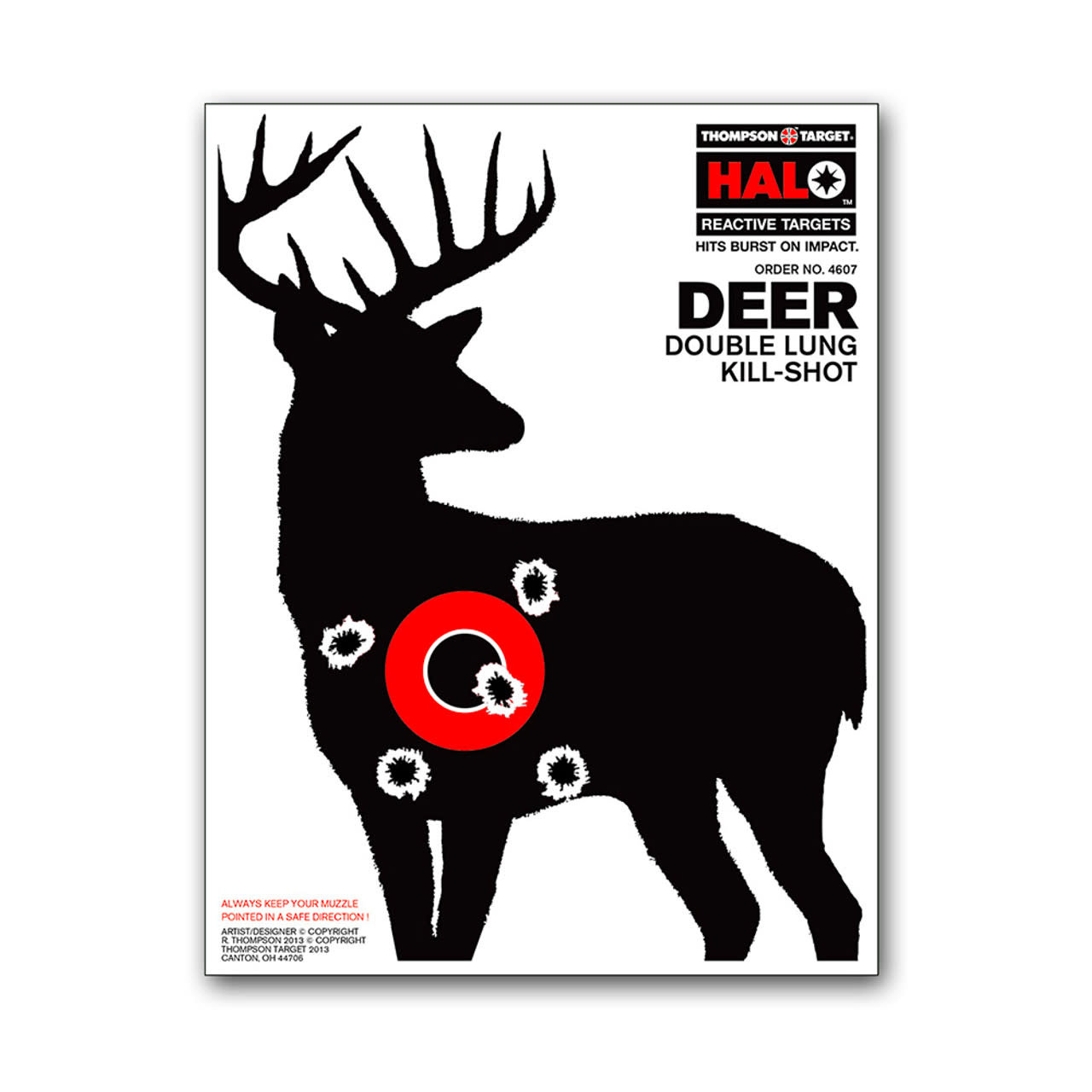 Thompson Target Deer Targets - HALO Reactive Splatter 8.5"x11" 10PK #4607