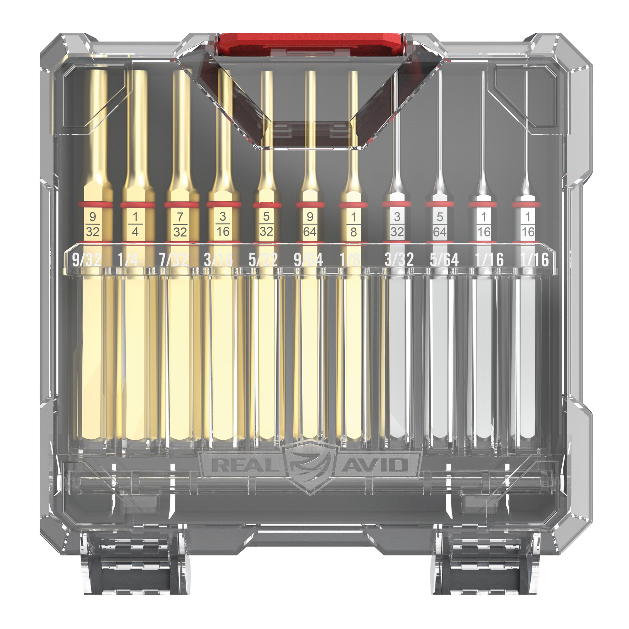 Real Avid, Accu-Punch, 11 Piece Punch Set (7 Brass/4 Steel), Includes Case