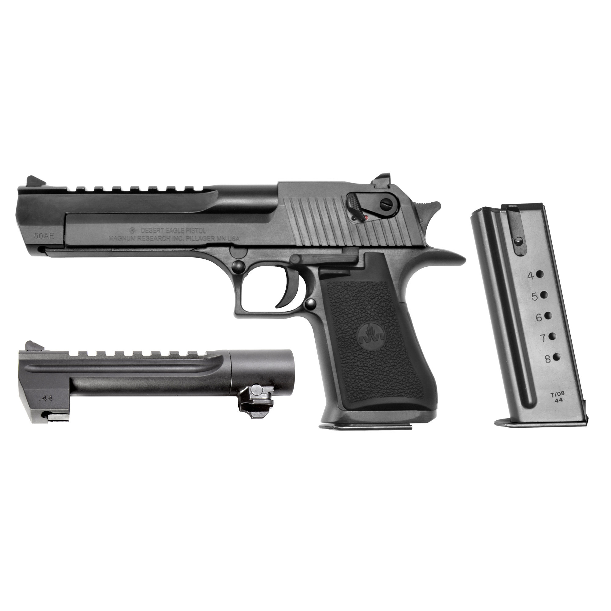 Magnum Research, Desert Eagle, Single Action, Semi-automatic, Pistol, Full Size, 6" Barrel, Steel, Black Oxide Finish, 6", 50AE/44MAG