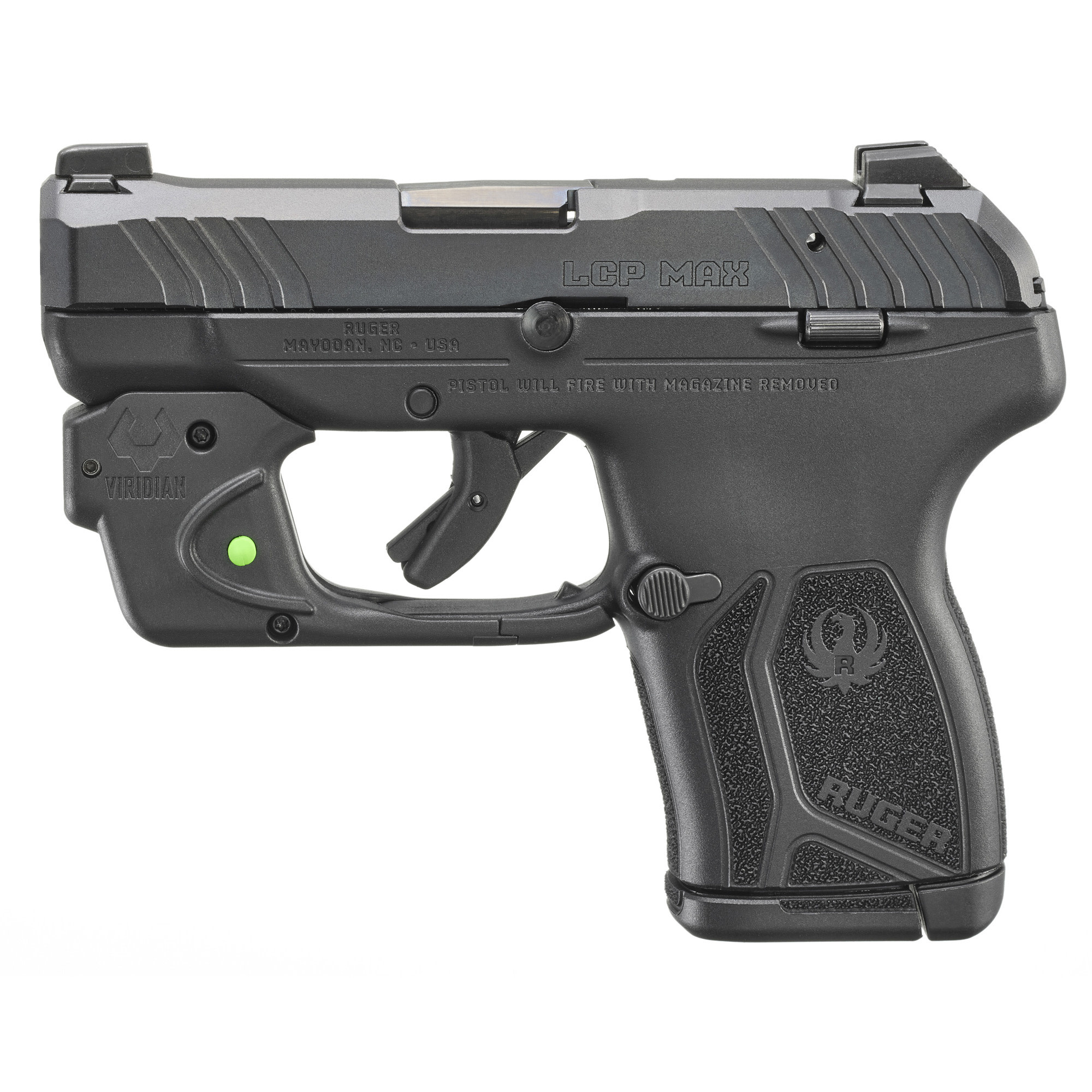 Ruger LCP Max 380ACP 2.8" BLK 10RD Pistol w / Green Laser