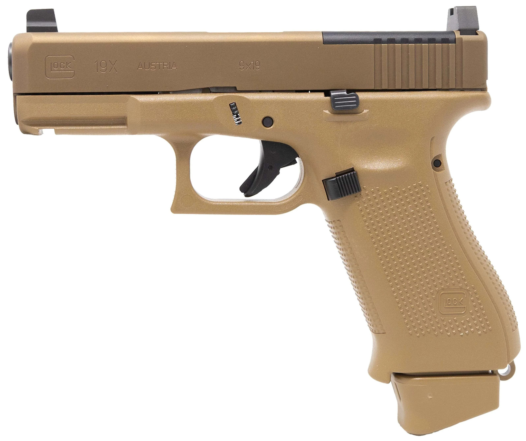 Glock G19X MOS 9mm 4.52" Coyote Tan (1)17/(2)19RD Pistol