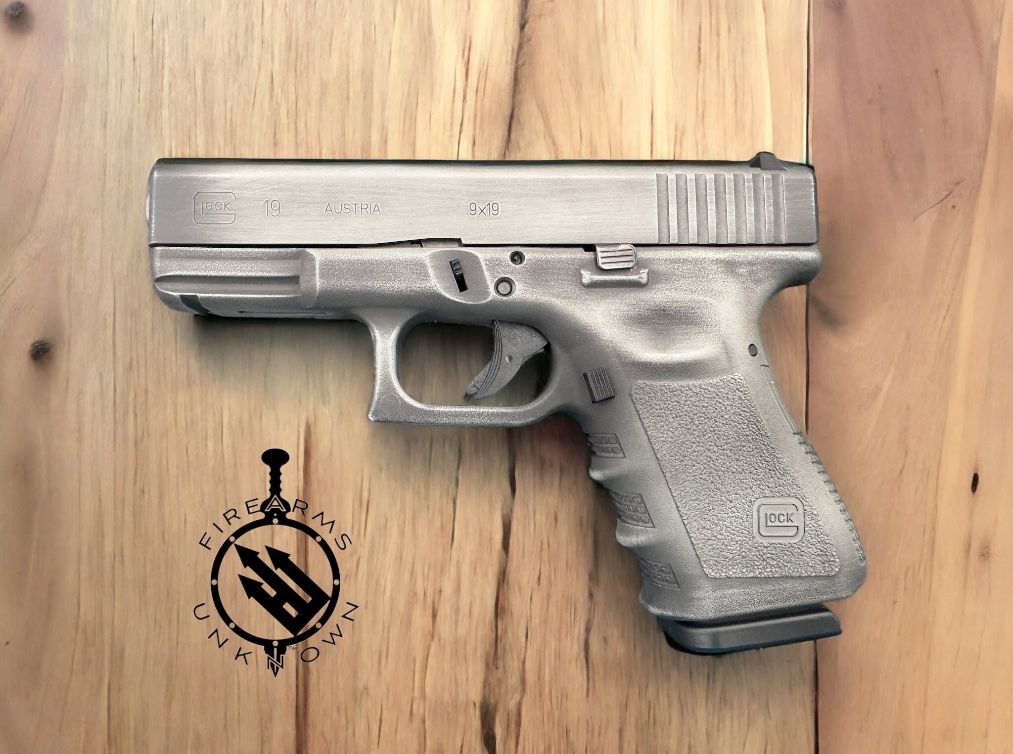 Glock 19 Gen3 9mm Battle Worn Gray Cerakote (2)15RND Pistol