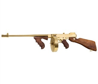 Auto Ordnance , Thompson 1927A, 45ACP, 16.5", Ti-GLD, (1) 50RD (1) 20RD, Rifle