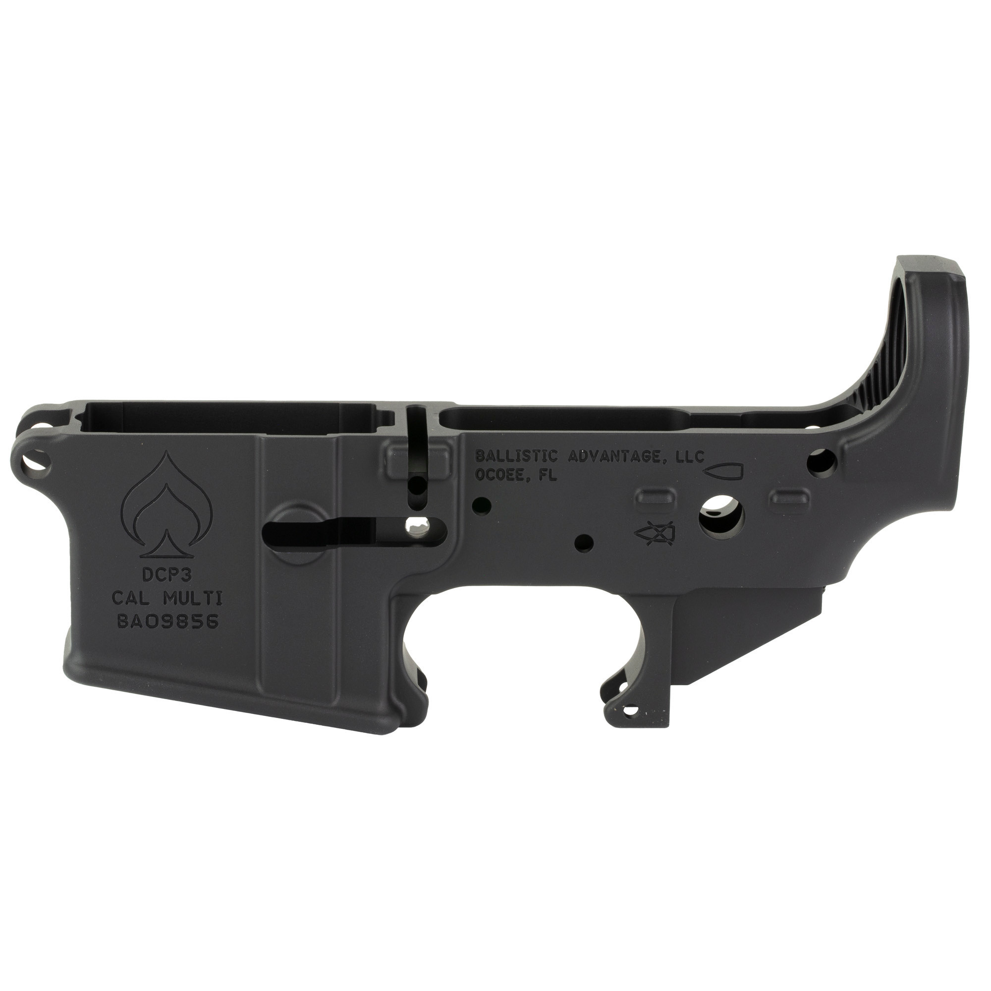 Ballistic Advantage, DCP3, AR-15 Anodized Finish, Black Stripped Lower Receiver
