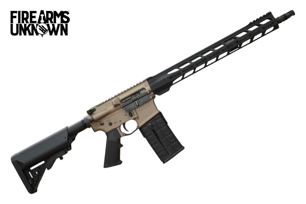 FUCA -15 5.56 16" Cerakote BLK / Fools Gold 10RD Rifle (CA Comp)