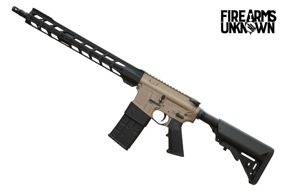 FUCA -15 5.56 16" Cerakote BLK / Fools Gold 10RD Rifle (CA Comp)