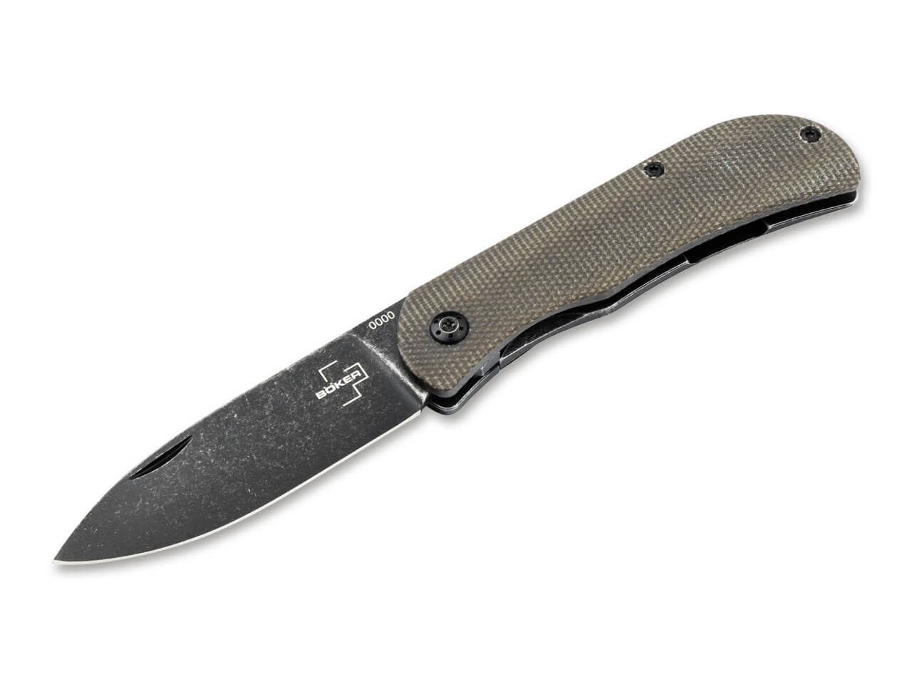 Boker Plus Exskelibur II 2.80" Green Micarta Folding Knife