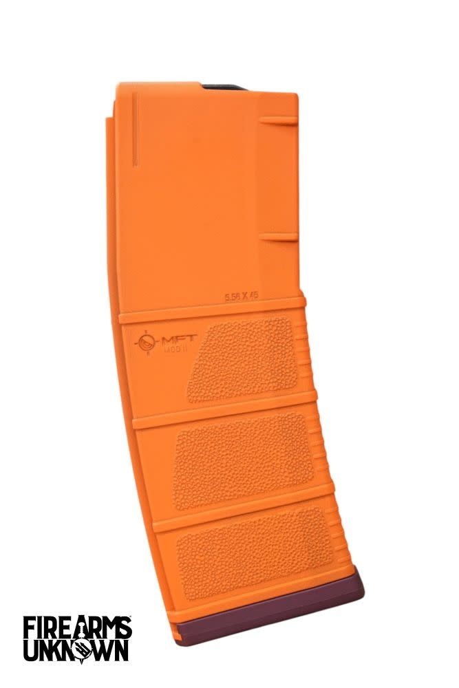 MFT MOD II 5.56 Polymer 30RD Cerakoted Magazine and Baseplate  Hunter Orange Black Cherry