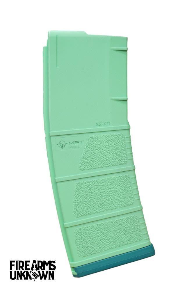 MFT MOD II 5.56 Polymer 30RD Cerakoted Magazine and Baseplate  Island Green Aztec teal