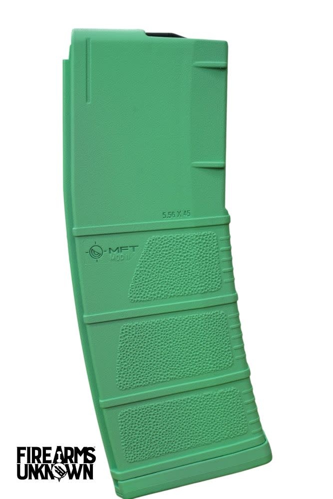 MFT MOD II 5.56 Polymer 30RD Cerakoted Magazine and Baseplate  Island Green Island Green