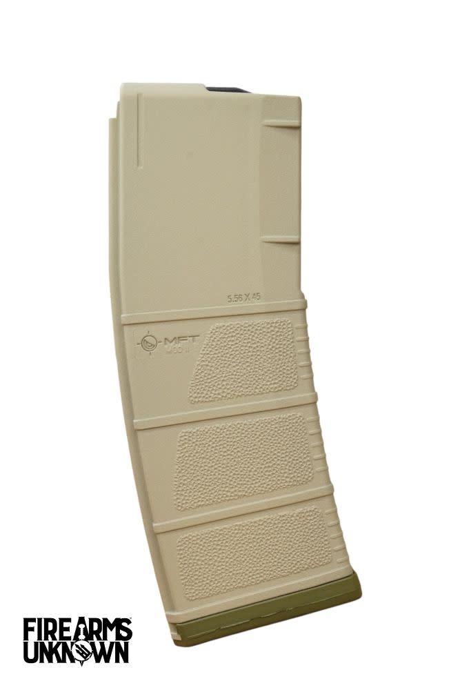MFT MOD II 5.56 Polymer 30RD Cerakoted Magazine and Baseplate  Champagne Noveske Bazooka Green