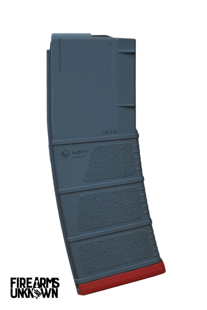 MFT MOD II 5.56 Polymer 30RD Cerakoted Magazine and Baseplate  Blue Titanium Ruby Red