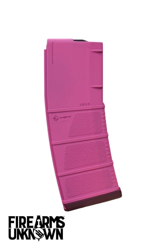 MFT MOD II 5.56 Polymer 30RD Cerakoted Magazine and Baseplate  Prison Pink Black Cherry