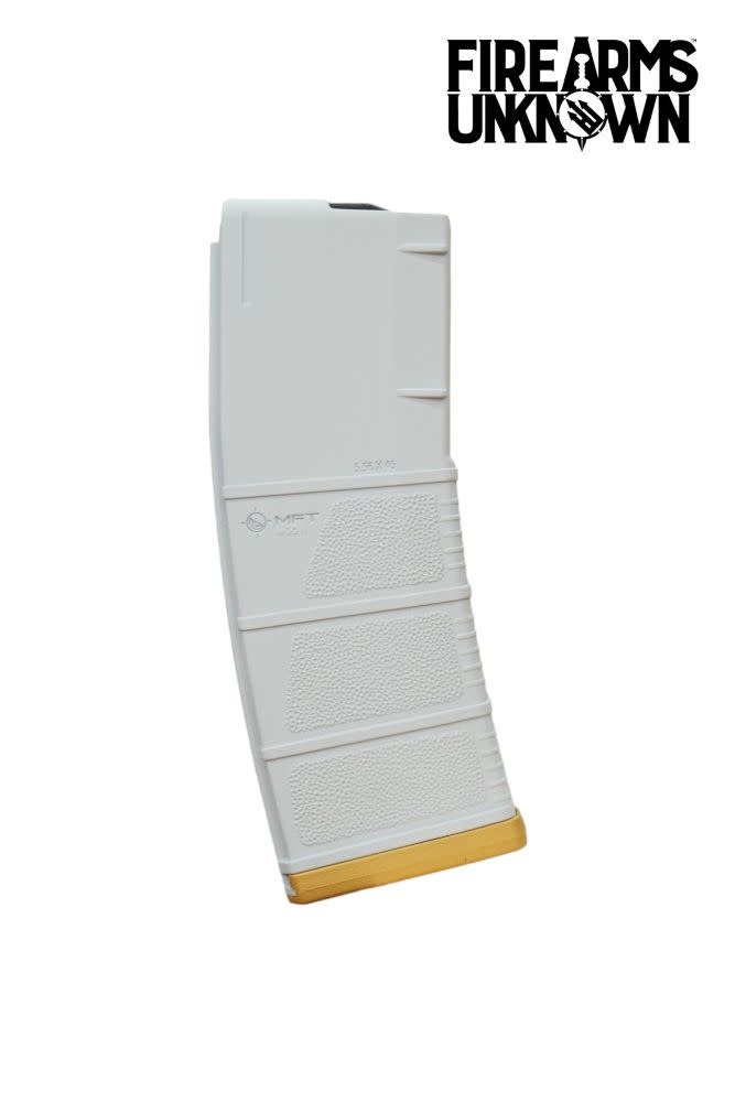 MFT MOD II 5.56 Polymer 30RD Cerakoted Magazine and Baseplate  Hidden White Gold