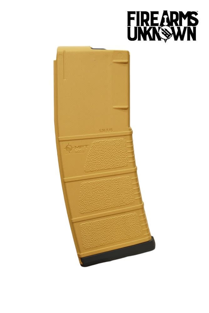 MFT MOD II 5.56 Polymer 30RD Cerakoted Magazine and Baseplate  Gold Graphite Black