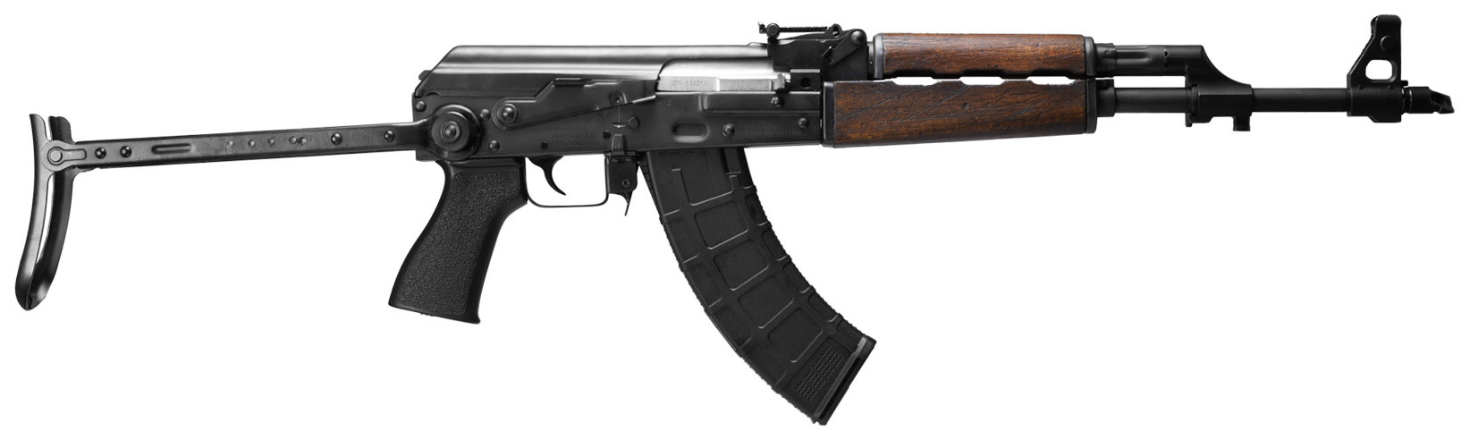 Zastava AK47 7.62X39 16.3" BLK/Wood 30RD Rifle w/ Underfolding Stock