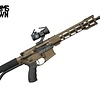 BT Custom Diomedes AR-15 Rifle w/ Ace Skeleton Stock BRONZE w/ Riton RRD