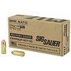 Sig Sauer 9mm +P 124gr M17 Elite Ball FMJ 50rnd Box