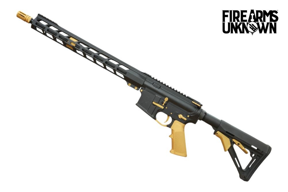 FU Misericorde, 5.56, 16" Cerakote Armor Black/Gold 30RD Rifle