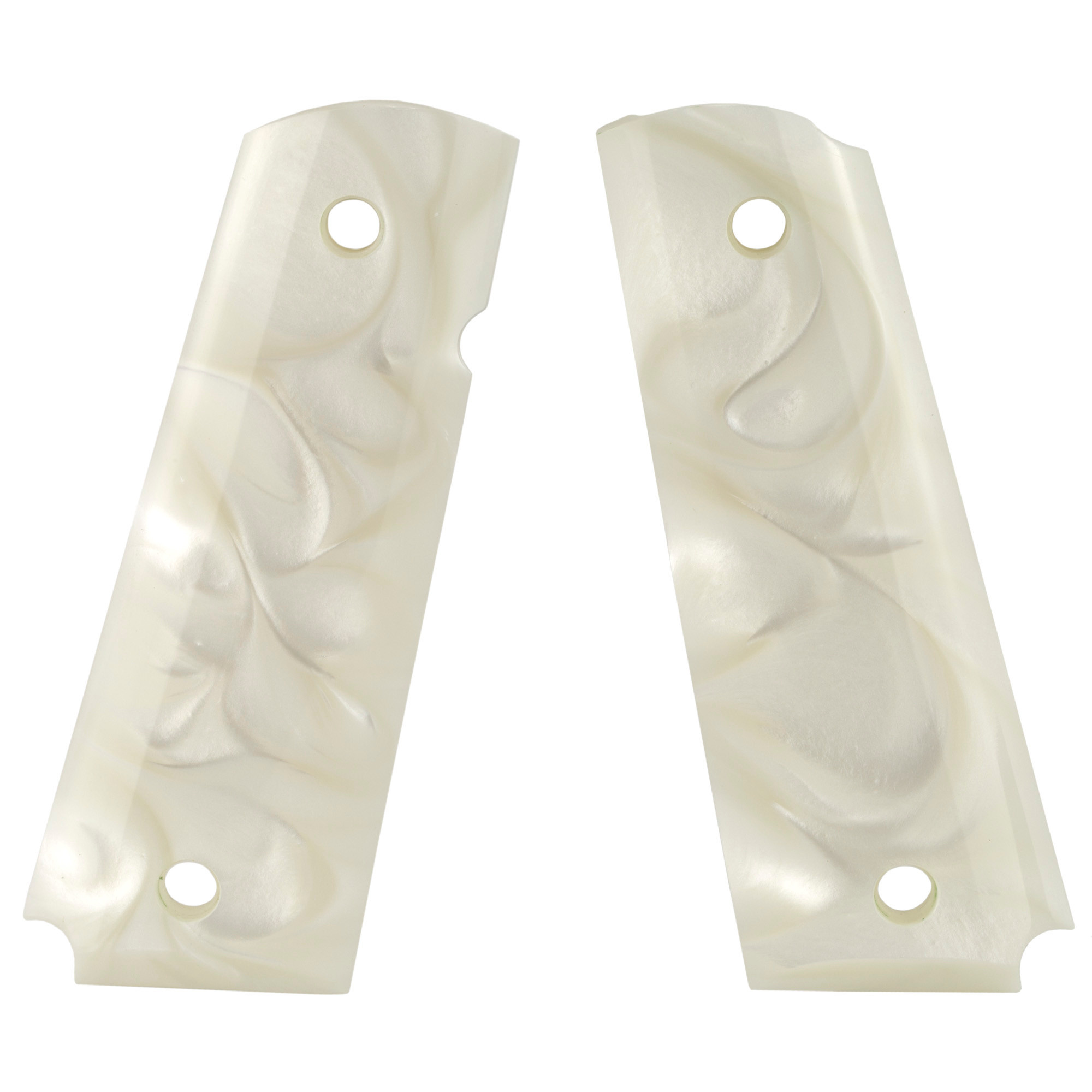 Hogue, Polymer Grip, Fits 1911 Govt Model, Pearlized, Ambi Cut, White