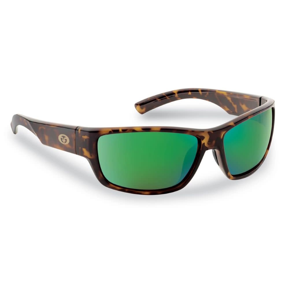 Flying Fishermen, Matencumbe Tortoise Frame, Amber-Green Mirror, Sunglasses