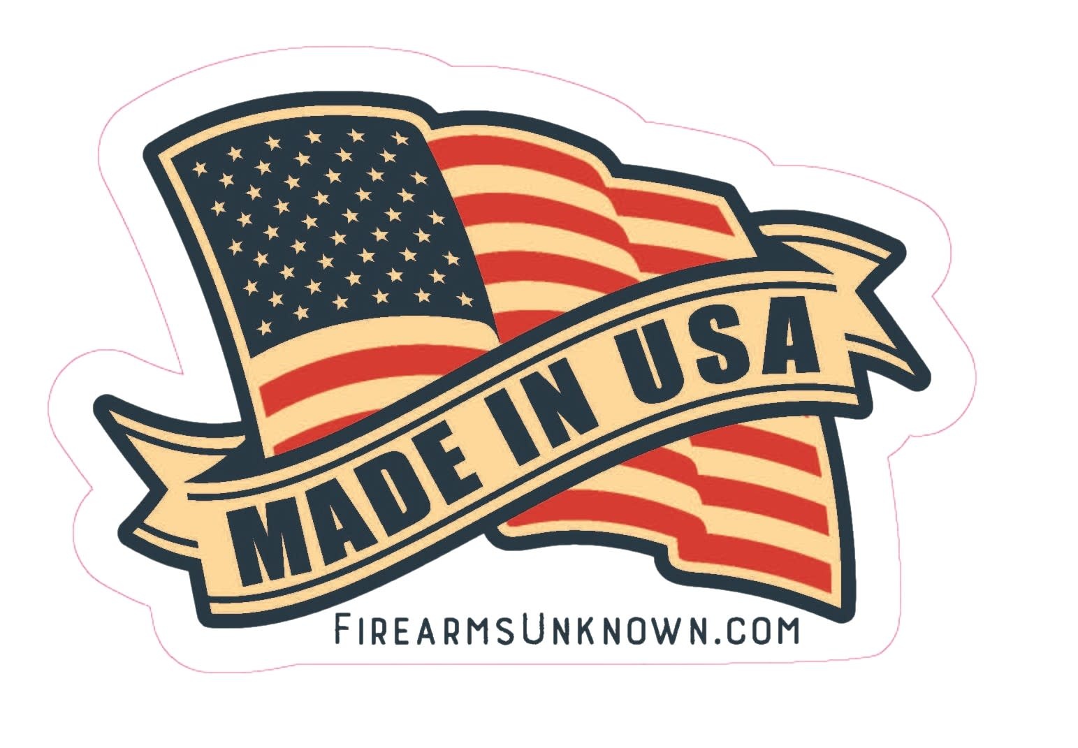 'Made In USA' Sticker (3.75"x2.5")