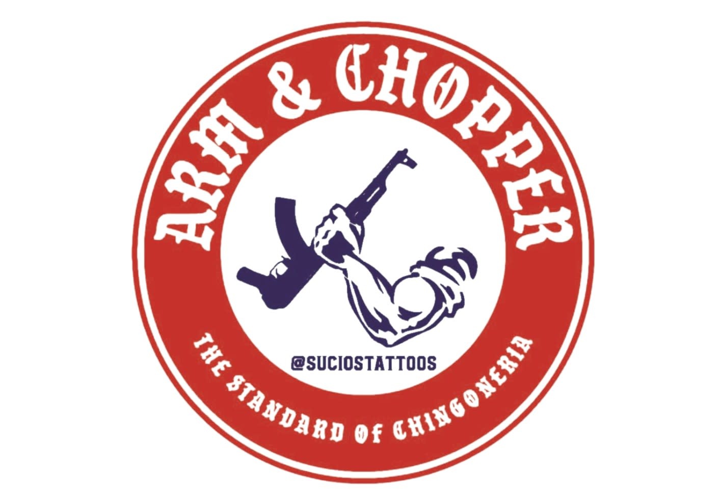 'Arm & Chopper' Sticker (2"x2")