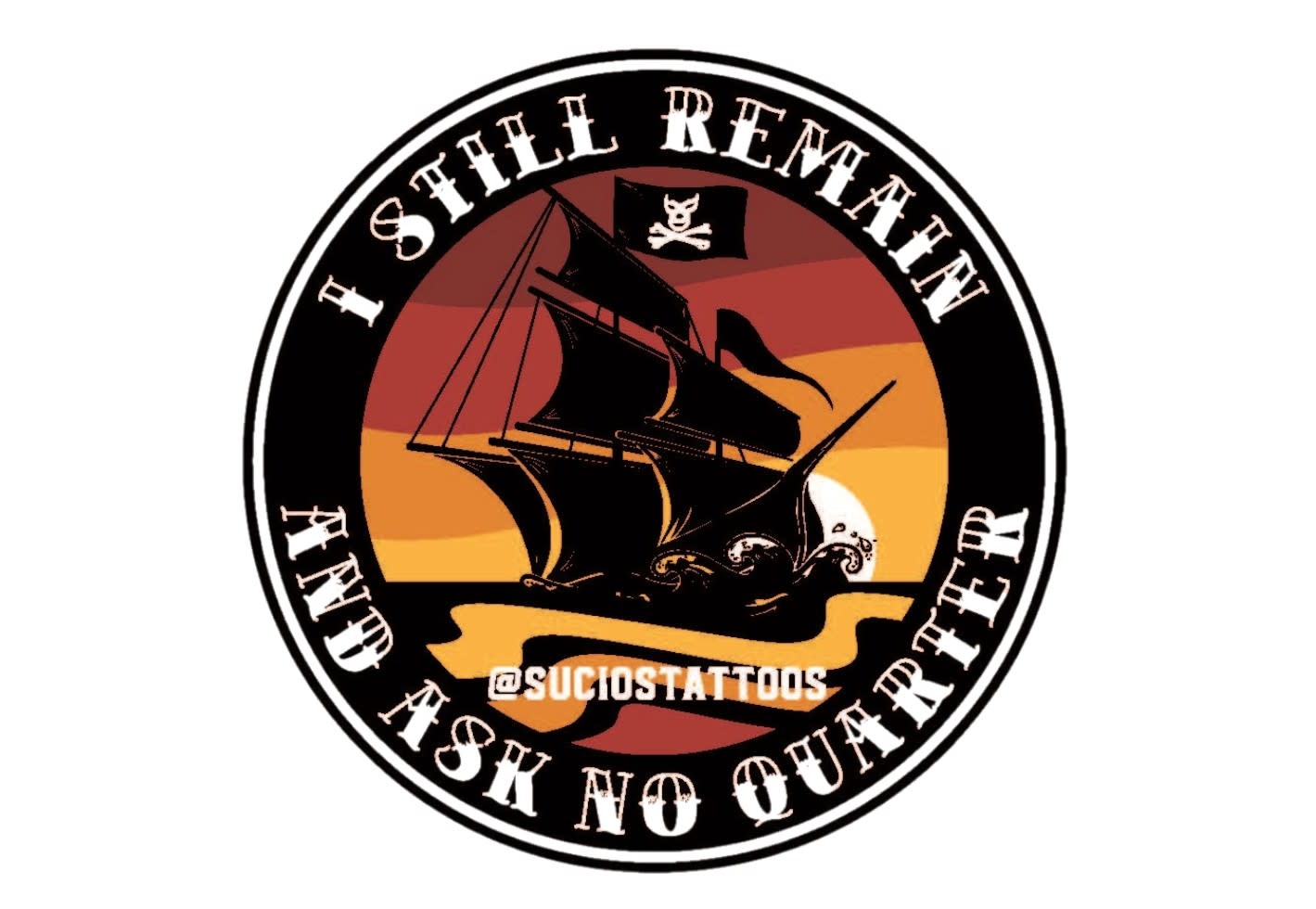 'I Still Remain and Ask No Quarter' Sticker (2"x2")