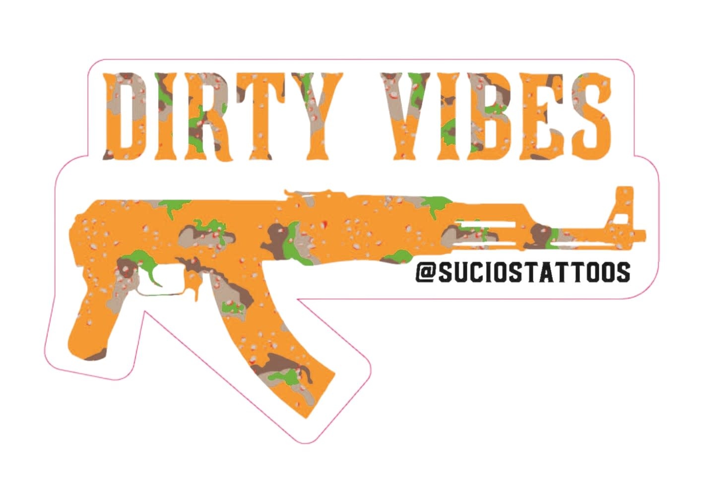 'Dirty Vibes' Sticker (3"x1.8")