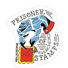'Prisoner Of Stamps' Sticker (2.7"x3")