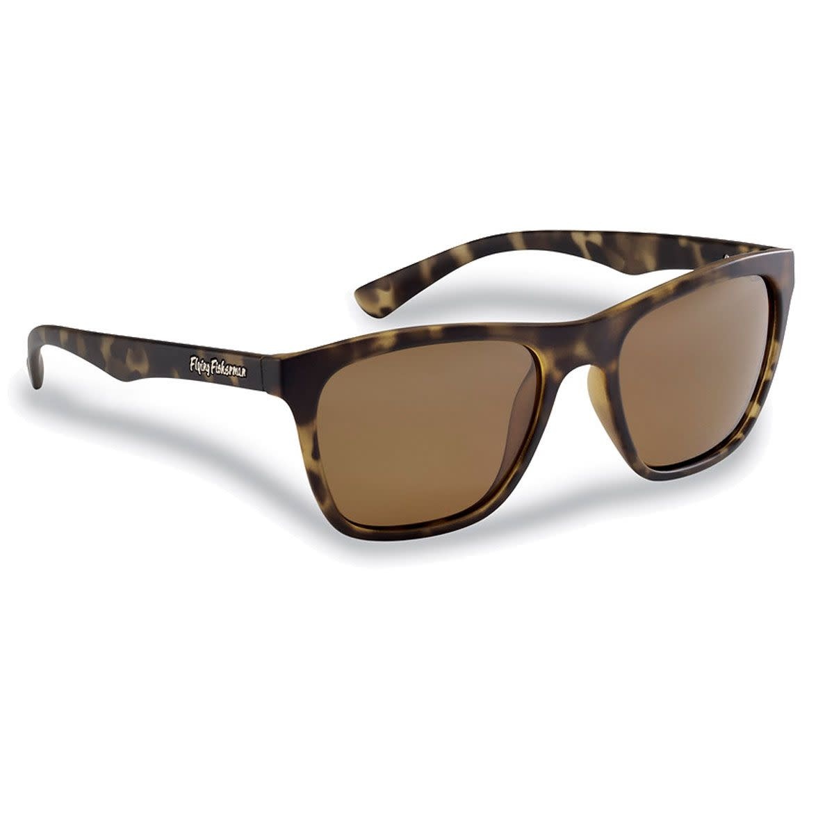 Flying Fishermen, Fowey Crystal Tortoise Frame, Amber, Sunglasses