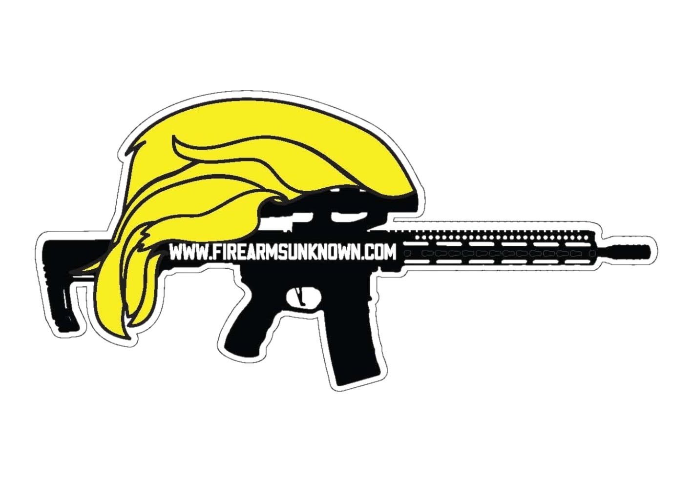 Trump Rifle Sticker (4"x1.9")
