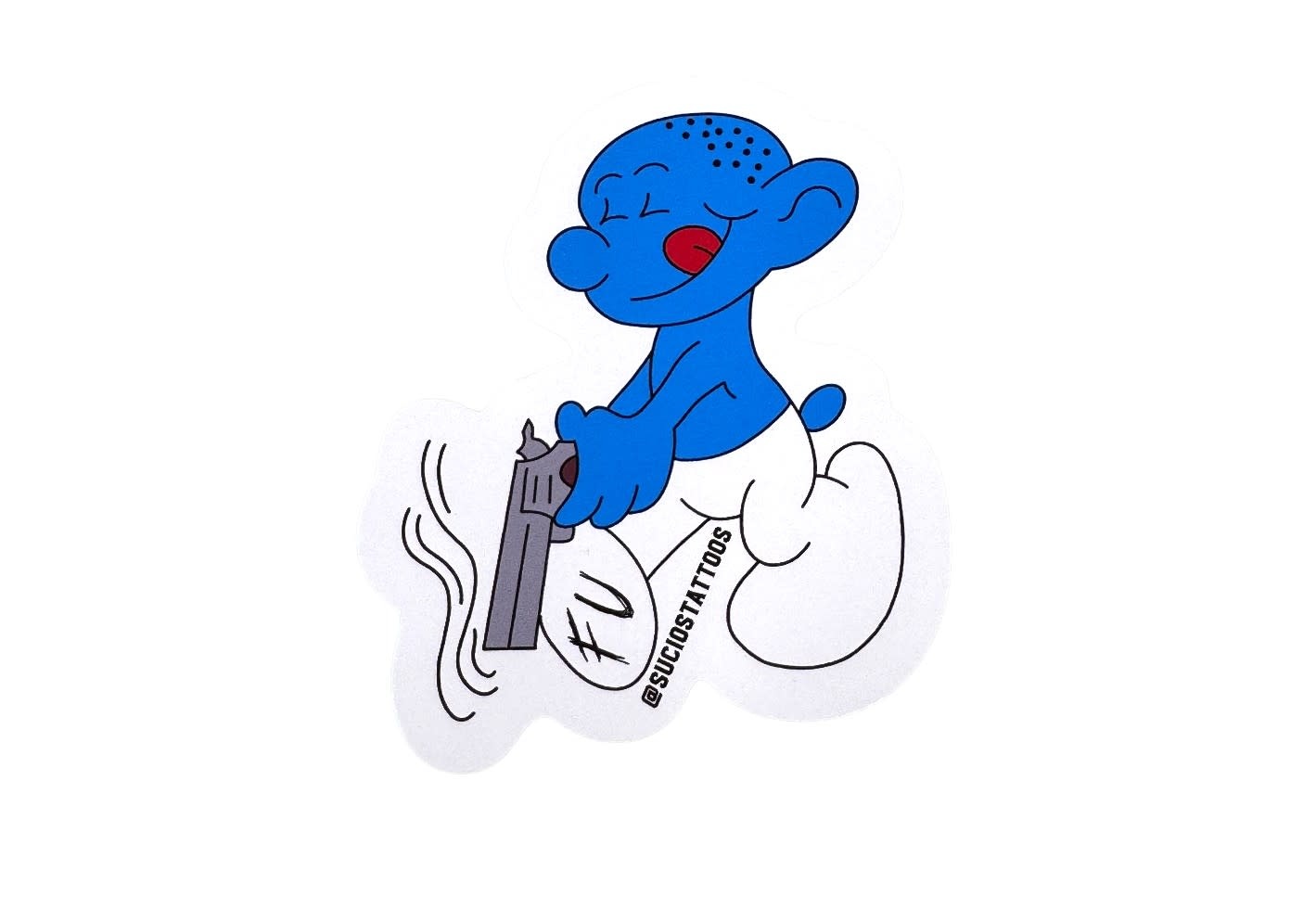 Revolving Humor Sticker (4"x4")