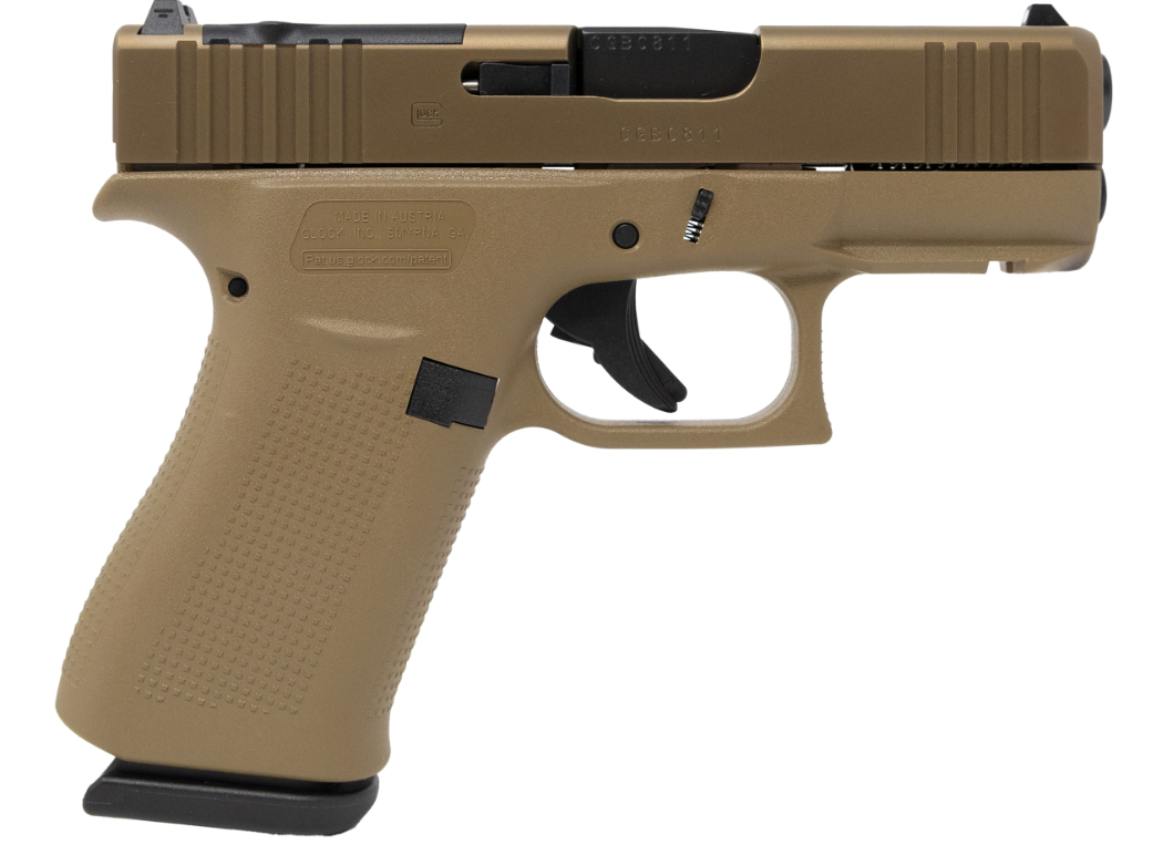 Glock G43X MOS 9mm 3.41" Coyote DE (2)10RD Pistol