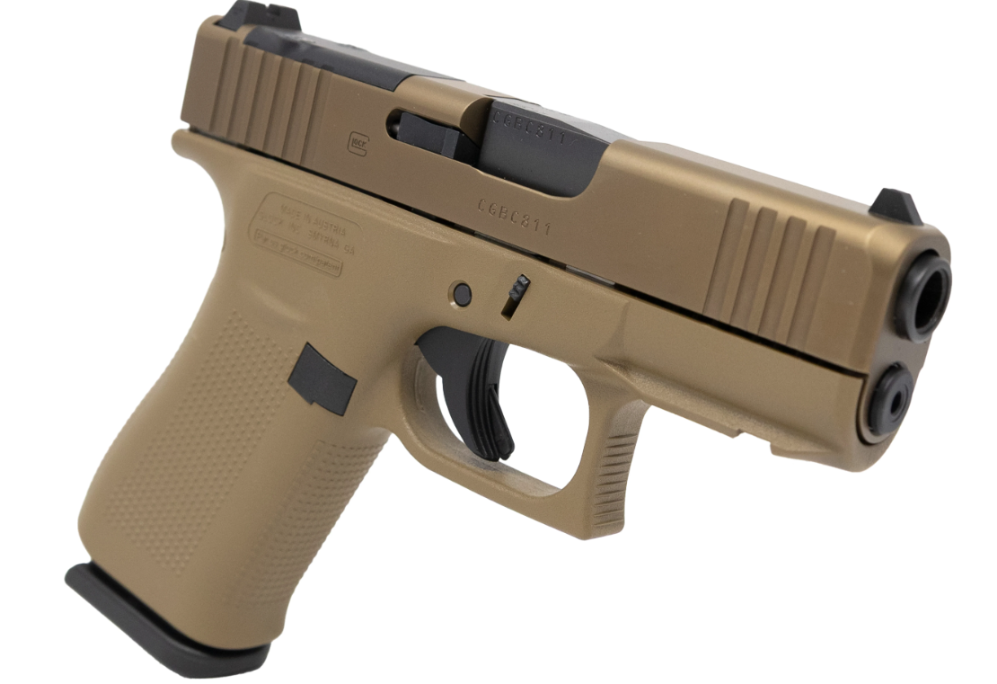 Glock G43X MOS 9mm 3.41" Coyote DE (2)10RD Pistol